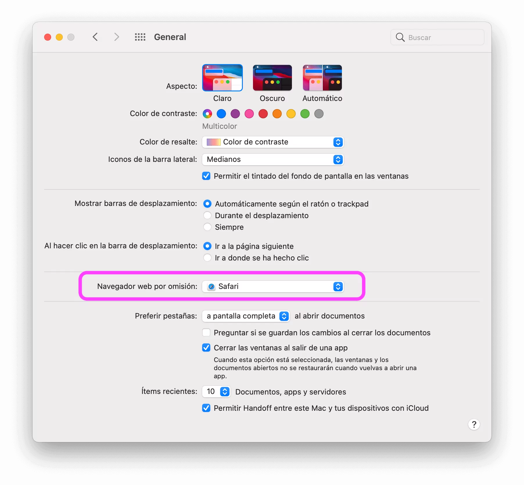 Cambiar el navegador por defecto usado en macOS