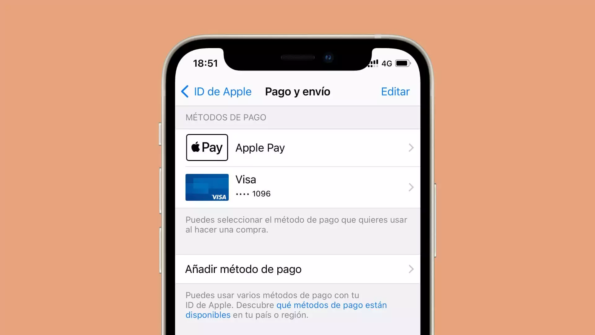 Método de pago de Apple Music